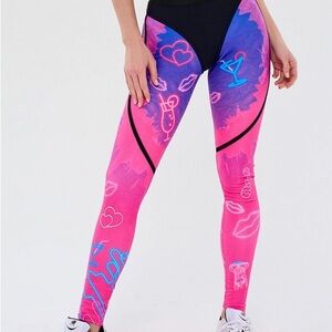 Vibrant Pink and Purple Women's Leggings